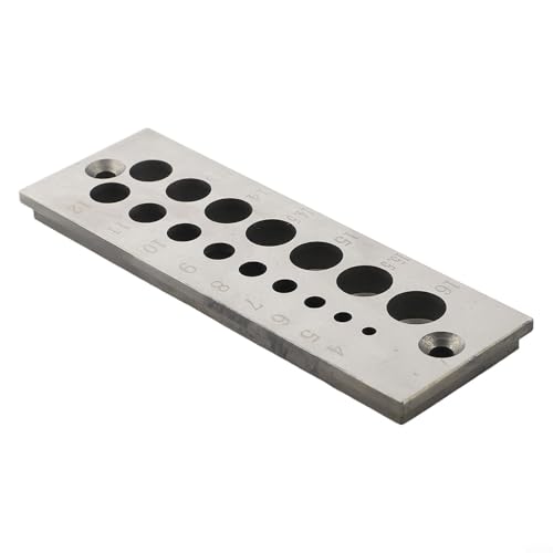 Woodworker's Choice - Placa de acero de 16 agujeros para cortes precisos y limpios en madera (imperial)