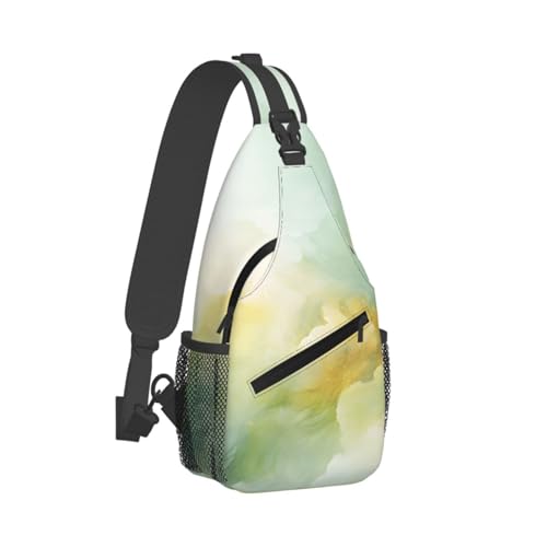 Morrales Sling Art Verde Amarillo Ajustable para Hombre y Mujer miniatura 2