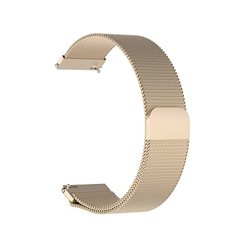 T TECLUSIVE Luxury Magnetic Metal Chain Strap 19mm Compatible for Noise Colorfit Pro 2 / Oxy/Pulse/Beat and Boat Storm Watch | Precise Fit | Adjustable Magnetic 19mm Watch Band (Gold)