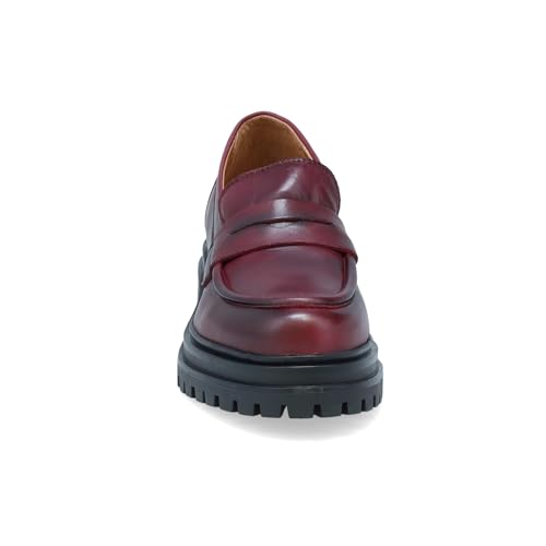 Miz Mooz Legend Women's Chunky Loafer Bordeaux3