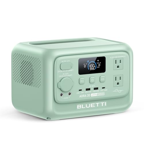 BLUETTI ポータブル電源 AORA30 V2 日本限定モデル 288Wh 軽量4.3kg リン酸鉄リチウム 10年長寿命 AC100V 定格出力600W 45分で80%まで急速充電 1500Wリフト機能 0.01秒UPS 30dB静音 日本語画面 アプリ遠隔操作 耐熱防火設計 日常使用 防災 キャンプ 車中泊 50Hz/60Hz対応(ミントグリーン)