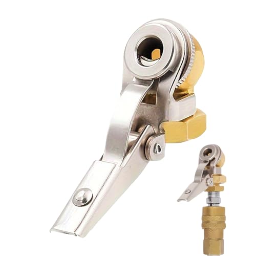 Tanakeji Boquillas de aire para neumáticos, accesorios de compresor robustos de aleación, boquilla de inflador de neumáticos de aire bloqueable, para autocaravana, camión, bicicleta, scooter, coche