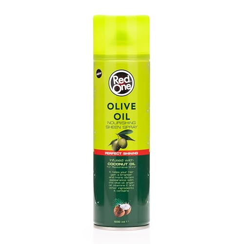 Redone Olive Oil Sheen Spray mit Oliven- und Kokosöl für trockene Kopfhaut und Zöpfe, Haarglanzspray für Afro haar – 500 ml