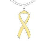 Happy Kisses Collar de concienciación sobre el cáncer, colgante de cinta, 'Together We are Tougher Than Cancer', regalo para mujeres, 18', Metal