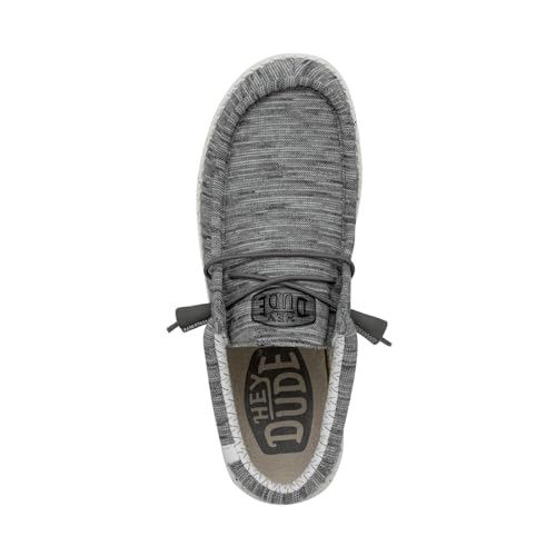 HEYDUDE Men's Wally Stretch Stone White Size 8| Men's Loafers | Men's Slip On Shoes | Comfortable & Light-Weight2