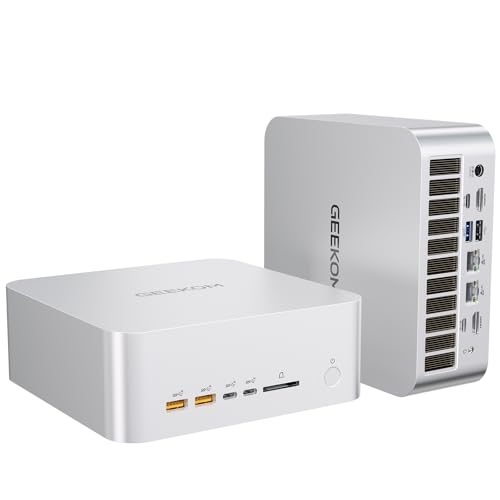 GEEKOM A9 Mega AI �~�jPC | AMD Ryzen AI Max+ 395 ���� | 126 TOPS AI���\ | 128GB LPDDR5X + 2TB NVMe SSD | 4���8K�o�� (USB4×2 / HDMI2.1×2) 