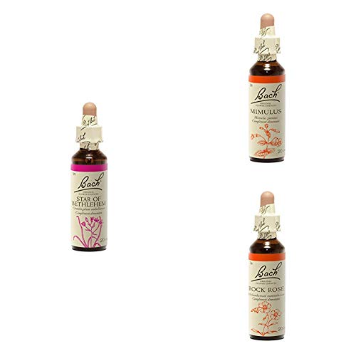 Fleurs De Bach Original Star Of Bethlehem Mimulus Rock Rose 20ml Lot De 3