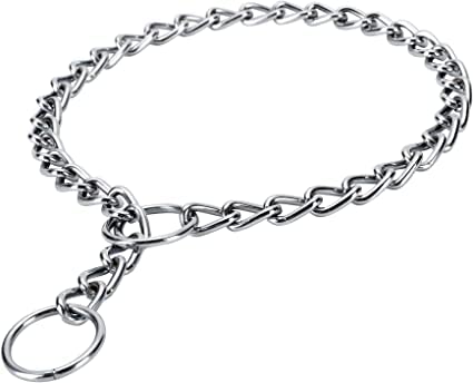 Pups&Pets Dog Training Choke Collar - Adjustable Stainless Steel Chain Slip Collar | Strong, Durable, Weather Proof, Tarnish Resistant Metal Chain (4mm x 24inch) (B0BQGBB3B6) Amazon Price History, Amazon Price Tracker