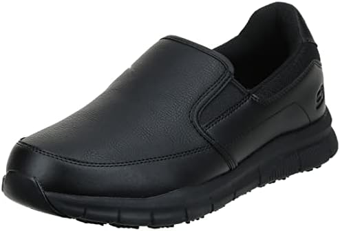 Skechers mens Nampa-groton Food Service Shoe, Black Polyurethane, 11 Wide US