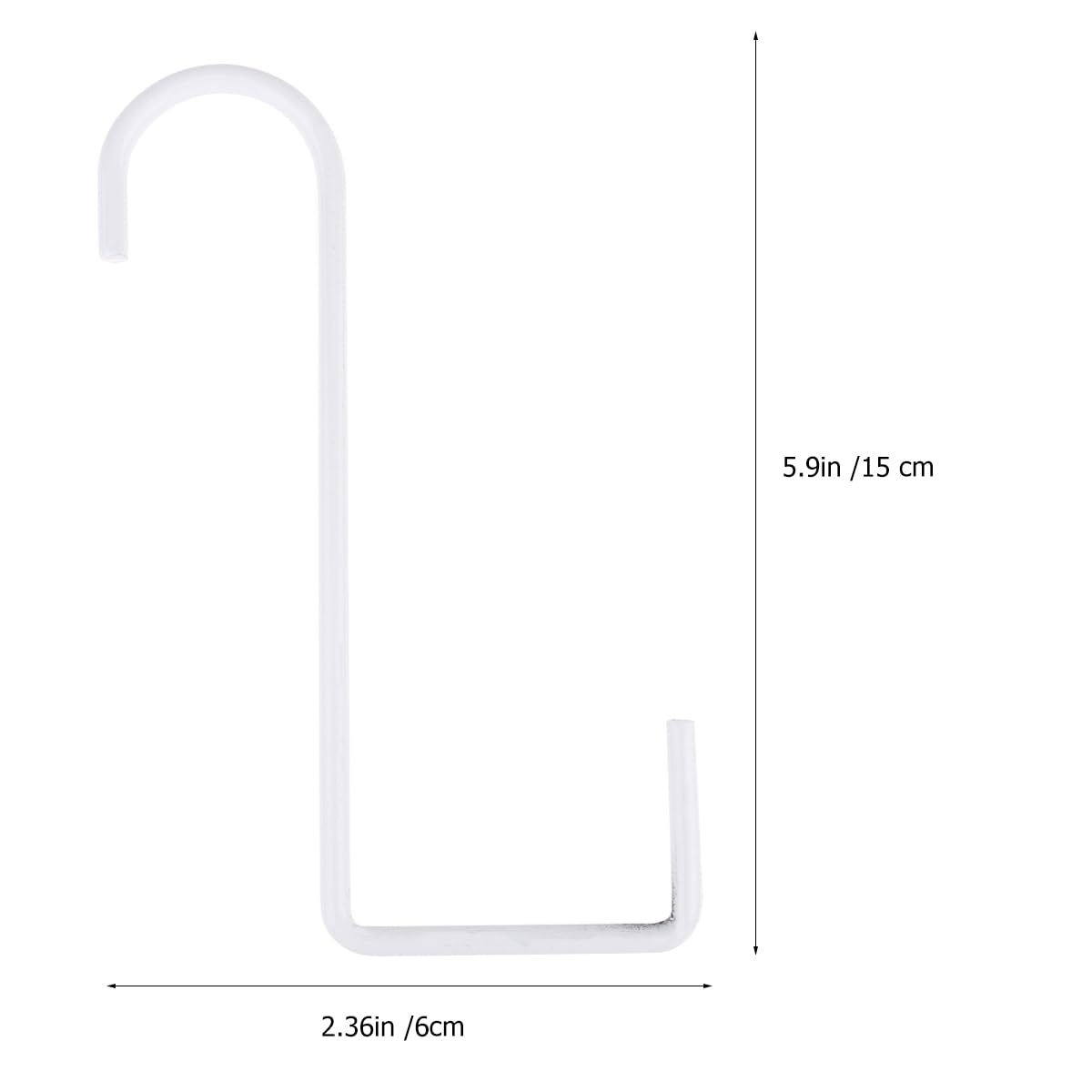 OUNONA Wall Mounted Hooks 6 Pack Small Hanging Hooks Steel Fence Hook for Indoor Outdoor Use Hanging Basket Bracket Planter Clothes Hanger Garden Kitchen Organizer - Image 2