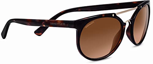 Serengeti Lerici Driver Gradient Sunglasses, Shiny Tortoise/Satin Soft Gold (8352)