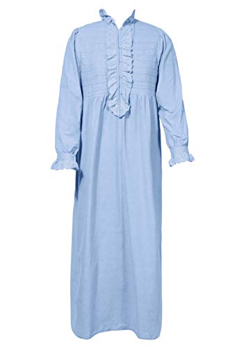 Chemise de nuit victorienne Allée du Coton en chambray et dentelle