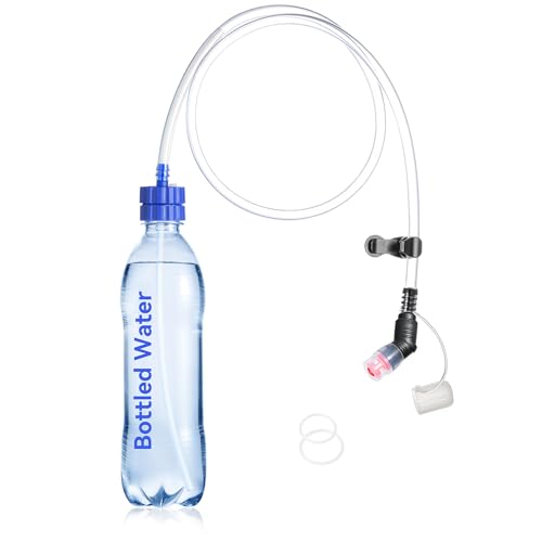 Burtrail Hydration Adapter Kit Upgraded - Convert Bottled Water into a Sports Drink Bottle, Compatible with Most Threaded Tops for Camping, Hiking, Cycling, Backpacking, Travel & Outdoor Adventures