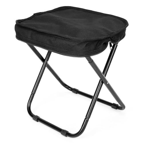 LAMPTOP 折り畳みいす コンパクト アウトドアチェア キャンプチェアー 軽量550g 座面30×26.5cm 高さ30cm 収納簡単 一体型折りたたみ椅子 ミ二チェア 登山椅子 バーベキュー 釣り 焚き火 お花火 行列対策