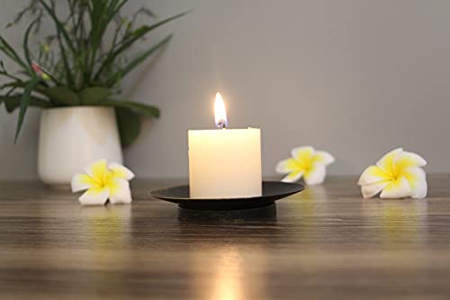 Xnf.uping Retro Iron Pillar Candle Holder,Metal Candle Plate Holder Set Of 2 For Flameless Candles & Wax Candles,Candle Plate For Christmas,Housewarming,Halloween Or Thanksgiving. (Set Of 2) #TOP5