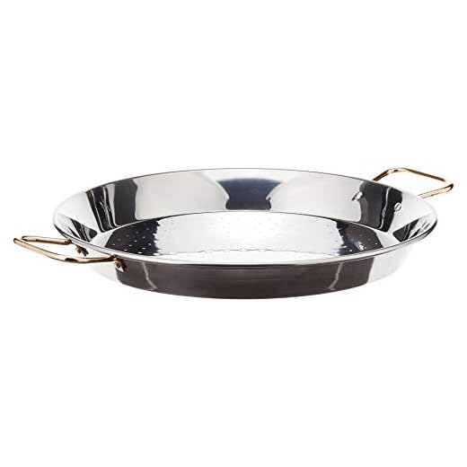 Garcima 14-Inch Stainless Steel Paella Pan, 36cm