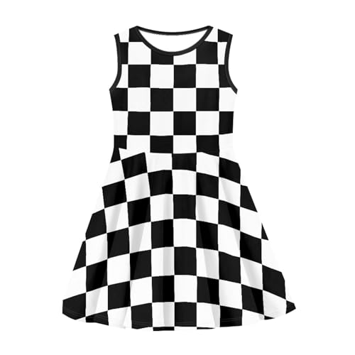KiuLoam Cute Sleeveless Dresses for Girls Summer A-Line Dress Casual Sundress for 3-16