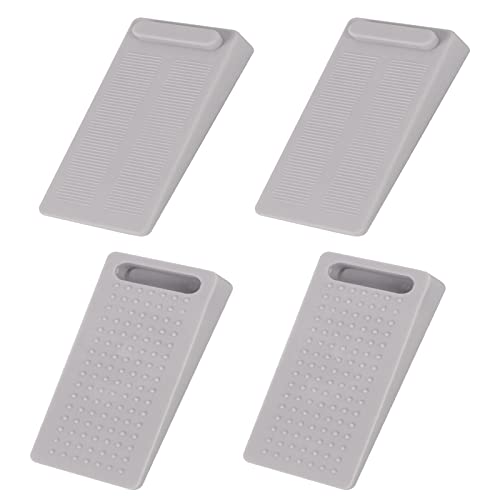 GGISUI 4pcs Cuña Puerta en Caucho Tope Puerta 9.4x4x2cm Sujeta Puertas Suelo Gris Adecuado para Todo Tipo de Puertas, Ventanas y Pisos Interiores Protege Pisos y Paredes