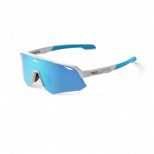 VELO Cutter Gen1 Baseball/Softball Sunglasses By Jax at The Bullpen Training (White Ice Lrg Adlt)