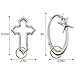 KBVASOTZ 2PCS Y2K Star-shaped And Cross-shaped Climbing Key Ring Set, Cool Belt Buckle, Fashionable Christian-style Key Ring, Suitable For Keys, Car Keys, Bags, And Outdoor Equipment.