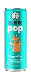 Health-Ade Pop Vegan Organic Prebiotic Soda for Gut Health, Healthy Soda with Antioxidants, Lactic Acid to Detoxify, 8 Pack Case (12 Fl Oz Cans), Ginger Fizz