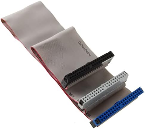 CablesOnline, 18-inches 40-Pin/80-Wires Ultra ATA 2-Drive 3-Connectors IDE Ribbon Cable, FI-U01