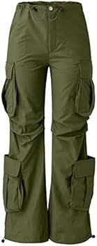 Cargobroek voor dames, relaxed fit, baggy kleding, zwarte
