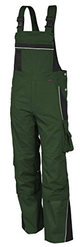 Qualitex Latzhose Pro 2 Farbig Arbeitshose Workwear Berufskleidung grün/schwarz 70