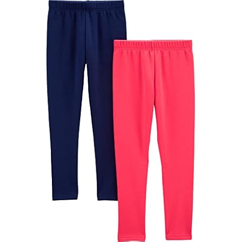 Leggings con Forro Polar Ligeros Niña, Pack de 2, Rosa/Azul Marino Cover