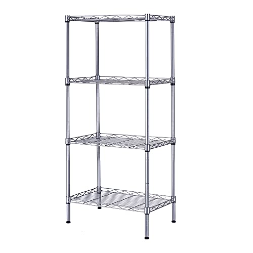 Singaye 4 tier shelf adjustable storage shelf 350lbs lo…