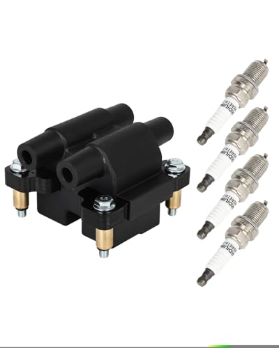 ECCPP UF538 1 ignition coils 4 iridium Spark Plugs,for