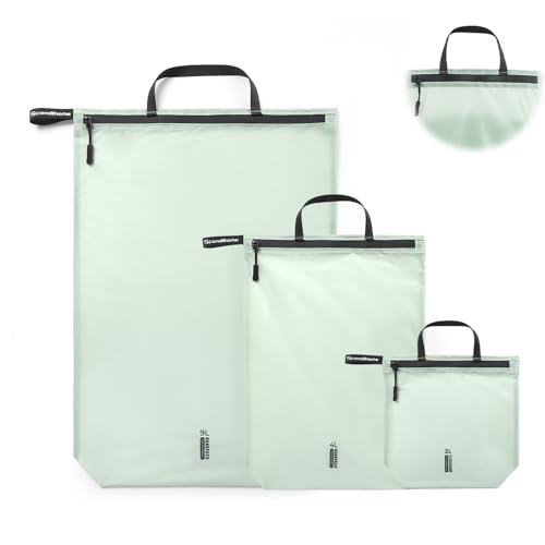 Travel Laundry Bag Ultralight Waterproof Washable Wet Dry Bag for Gym, Swimming, Yoga, and Workout Perfect for Dirty Clothes, Bathing Suits, Travel Accessories (3 Pack)(Green)