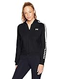 Bolsillos laterales abiertos Under Armour Rival Fleece FZ - Sudadera con Capucha para Mujer, Mujer, 1317856-001, Negro/Blanco, Medium