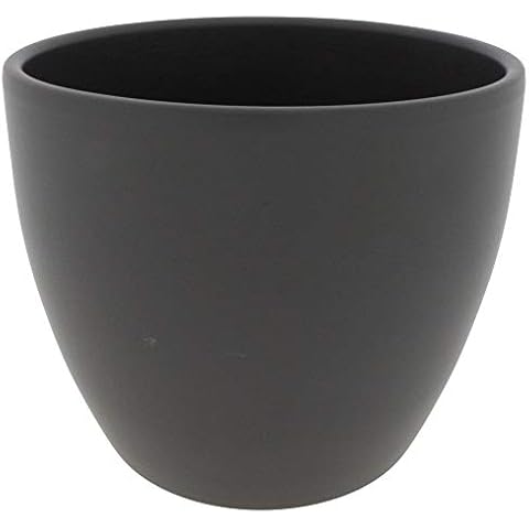 Annastore Blumenübertopf AVA aus Keramik Pflanztopf Blumentopf Keramiktopf Übertopf für Blumen Farbe Basalt/Matt Cover