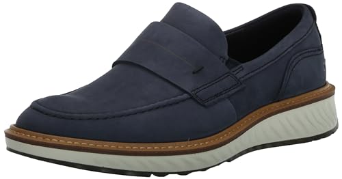 ECCO Men's ST.1 Hybrid Penny Loafer, Night Sky Nubuck, 6-6.5