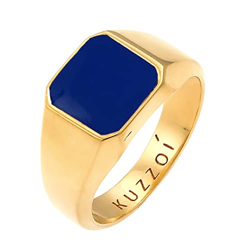 Kuzzoi Herrenring Siegelring massiv (12 mm) breit in 925 Sterling Silber,...