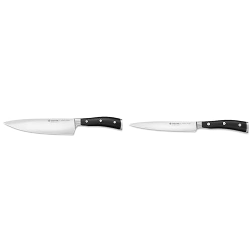Wüsthof Cuchillo de chef clásico IKON de 8 pulgadas y cuchillo clásico IKON de 6 pulgadas