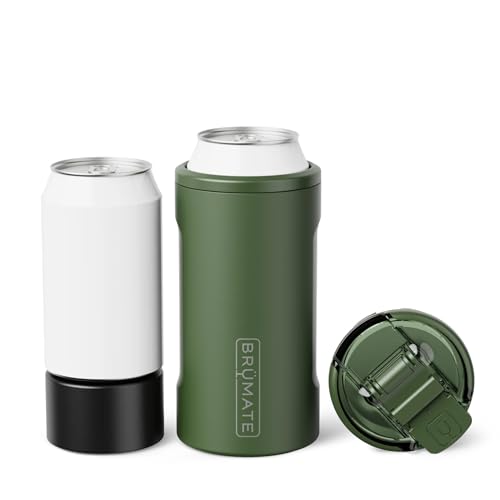 BrüMate Hopsulator Trio 3-in-1 Insulated Can Cooler for 12oz / 16oz Cans + 100% Leak Proof Tumbler...