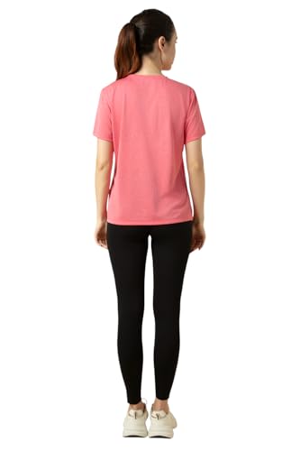Image of Van Heusen Women's Polyester Relaxed Fit Pro Active Anti Bacterial Sports T Shirt - Relax Fit, Round Neck, Short Sleeve