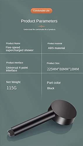 2023 Multi-Functional High Pressure Shower Head -【New Version】Bathroom Handheld Showerheads W/Five Shower Modes, Powerful Water-Saving High Pressure Shower Heads For Bathroom (#1 - Black Upgrade) #TOP5