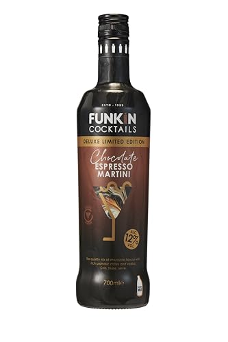 FUNKIN Cocktails Ready to Drink Chocolate Espresso Martini Bottle | Just Chill & Serve | Deluxe Limited Edition | Pre-Mixed & Ready to Drink Cocktails Great-Tasting Bar-Quality Mix | 12% ABV | 700ml