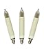Produktbild AUSWAHL 8V - 55V * netSells® * 3er Set * 23 V / 3 W Schaftkerze * Ersatzlampe für Schwibbogen u. Lichterketten * für 10 Brennstellen * f. innen + außen * elfenbein