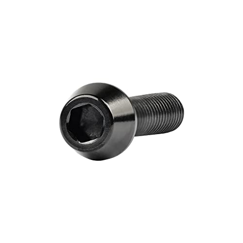 Image of Titanium Ti DIN912 M4 8 10 12 15 20mm Tapered Head Hex Bolts Bicycle Screws Pack of 6 (Black, M4x20mm)
