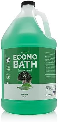 Bark 2 Basics Econo Bath Dog Shampoo, 1 Gallon - Ultra Mild, All Natural Ingredients, Gently Cleans and Moisturizes, Adds Shine to Coat, Fresh Scent