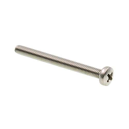 Prime-Line 9131281 Machine Screws, Metric, Pan Head, Phillips Drive, M4-0.7 X 45MM, Grade A2-70 Stainless Steel, 10-Pack