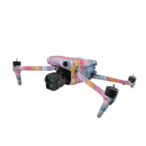 Image of MightySkins Glossy Glitter Skin Compatible with DJI Air 3 - Rainbow Waves | Protective, Durable High-Gloss Glitter Finish | Easy to Apply