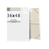 Premium Canvas for Painting – 36x48 Inch - 18mm Thickness - Sturdy Wood Backboard – Ideal for Acrylic, Oil, and Watercolor Art - XL - Extra Large - Professional Artist Quality White Blank