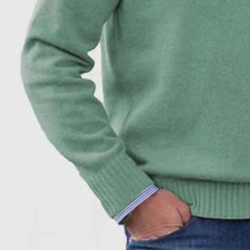 Maiyifu-GJ Men's Slim Fit Knitted Pullover Sweaters Quarter Zip Mock Neck Sweater Fall Winter Casual Long Sleeve Sweater2