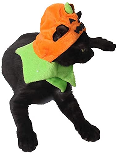 Halloween Katzenkostüm – Kürbis-Hut Für Haustiere, Verstellbar, Aus Weichem Plüsch