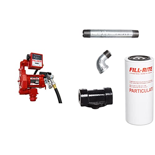 Fill-Rite Fr701V 115V 20 Gpm Fuel Transfer Pump & Biodiesel Up To B20 & Fill-Rite, 1200Ktf7018, Particulate Filter Kit F/1210, 3/4"-18 Gpm-10 Micron #TOP28